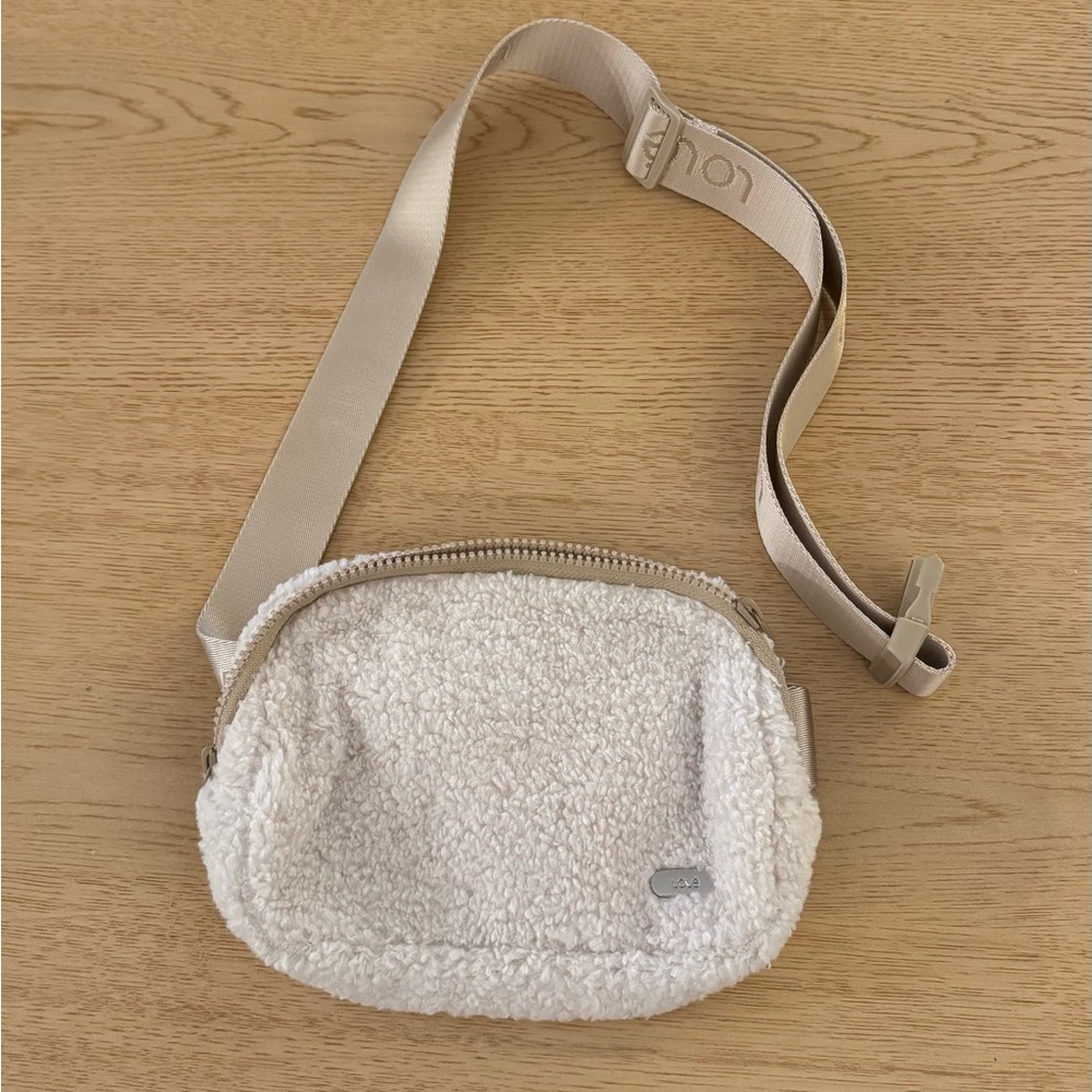 Lole Cream Sherpa Crossbody Bag